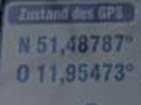 GPS showing N 51,48787� - E 11,95473�