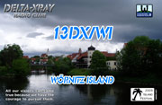13DX/WI QSL front.