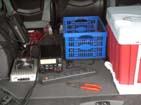 Trunk filled. Radio, PSU, PA, etc.