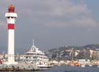 Cannes harbour and Lighthouse.