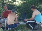 Visitors - sluiceman family.