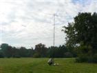 Checking the 12mt high telescopic mast.