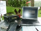 Radio, laptop