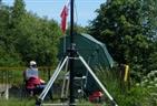 Waldi and his portable station.