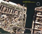 Taranto Vecchia Island seen from above with Google earth.