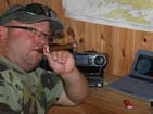 Waldi operating 20DX/EU062/R station.