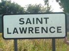 26DX021 Matt and Roadsign Saint Lawrence city on Ramsey Island.