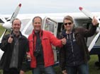 The team ready to leave Ruhnu with the BN-2B Islander craft.