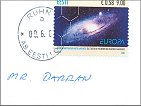 Postmark and stamp.
