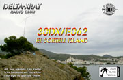 30DX/E062 QSL front.