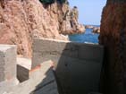 Concrete ramp between mainland and Isla Levante.