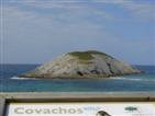 The island seen from Covachos beach