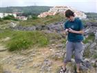 Christian preparing the antenna.