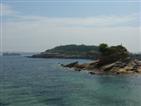 Close up on the island.