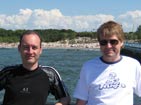 21DX139 Patrik and 21DX116 Chris at Palanga Pier.
