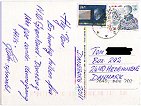 postcard back