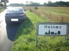 Helnaes City road sign.
