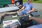 Another shot of the GPS, news paper and radio - and here with 43DA148 Peter in back ground