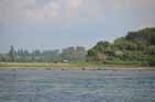 Our Camp, seen from Skal� (Skaloe island) Harbour, distance: approx. 540 meters