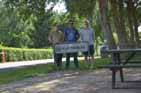 Peter, Tom and Soren in front of local tourist sign