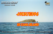 49DX/E096 QSL front.
