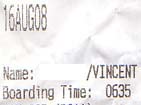 Flight Boarding Pass.