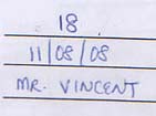 Beach Resort receipt.
