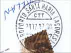 Direct card postmark from Santa Maria Island.