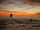 sunset and island